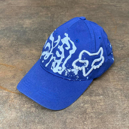 Fox Racing 00s blue white graphic cap