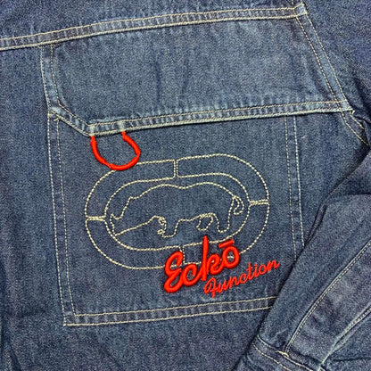 Ecko Function 00s navy graphic denim jacket