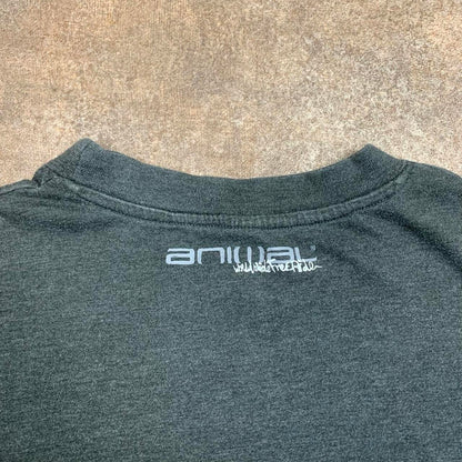Animal 00s grey graphic long sleeve tee