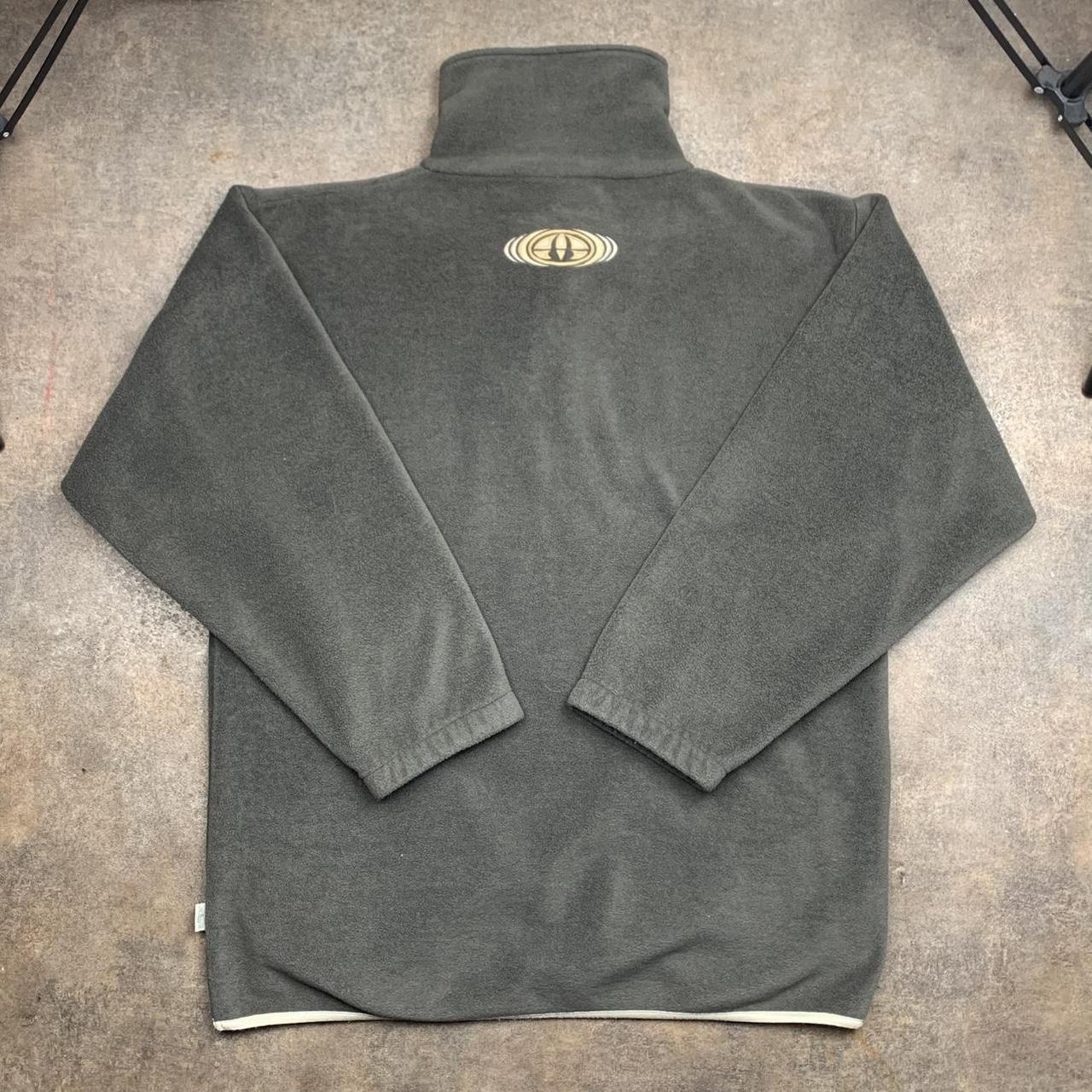 Animal 90s brown-grey boxy logo fleece sweater