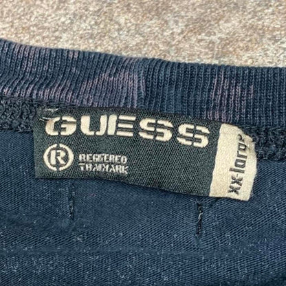 Guess NYC 00s grunge navy graphic long sleeve tee
