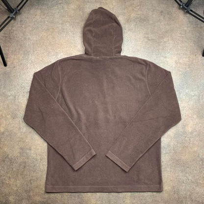 Mambo 00s graphic brown boxy fleece hoodie