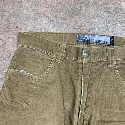 Billabong 00s baggy brown beige brushed jeans