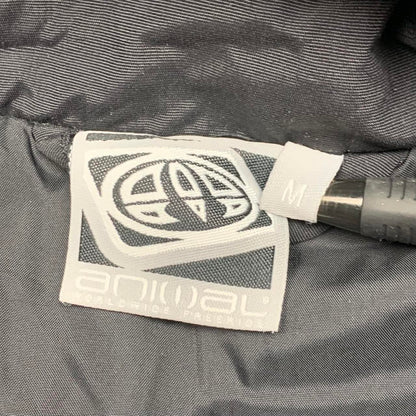 Animal 00s black grey graphic utilised zip jacket