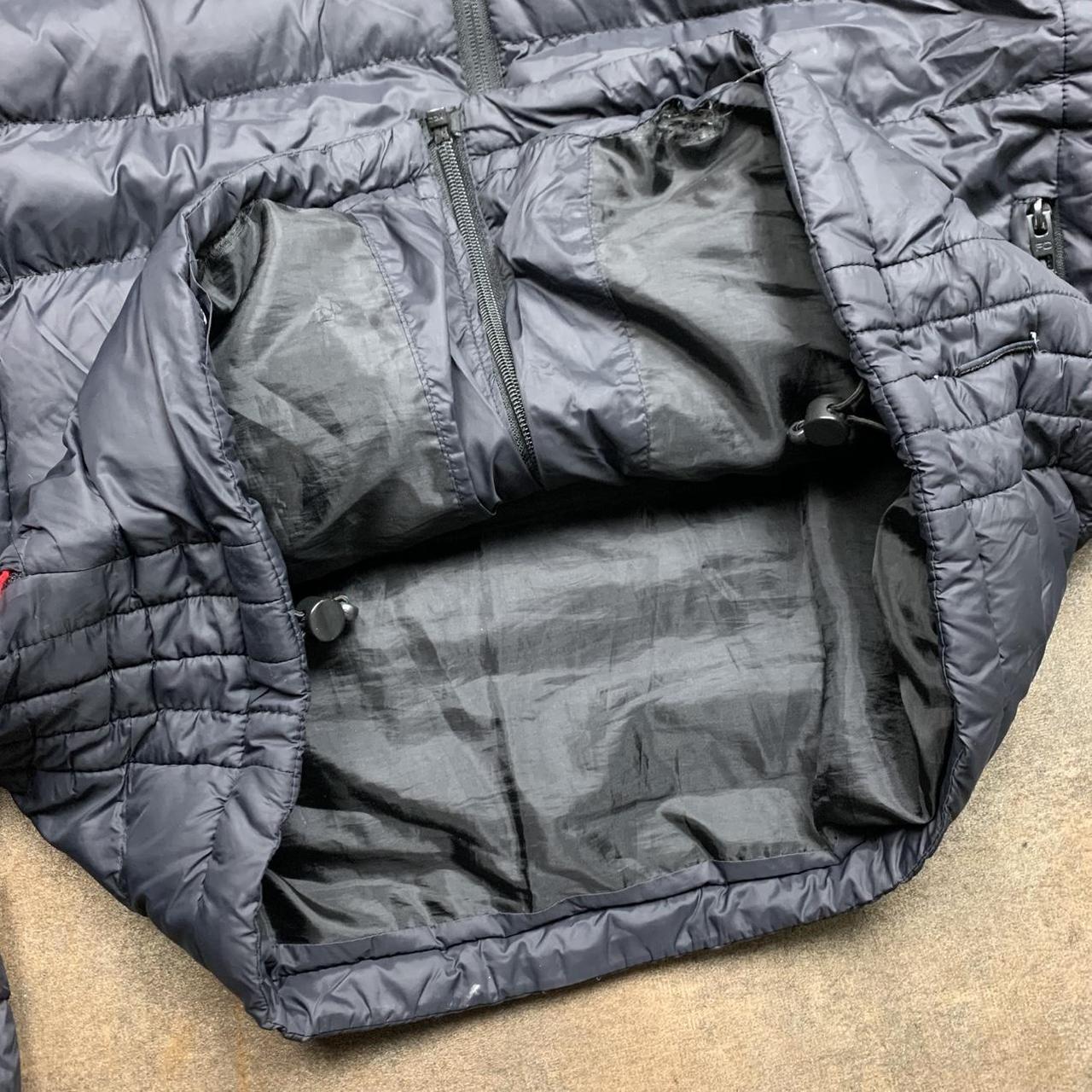 French Connection navy maroon puffer coat