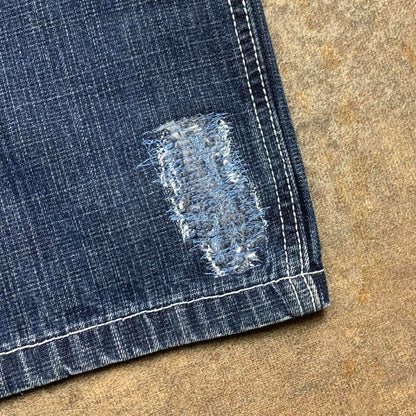 Southpole 00s navy baggy faded denim jeans