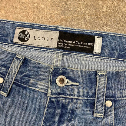 Levi's Silvertab 00s baggy blue denim jorts