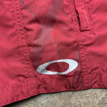 Oakley Software 00s graphic red baggy cargo shorts