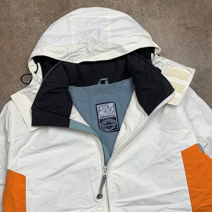 Billabong 90s white orange utilised ski jacket