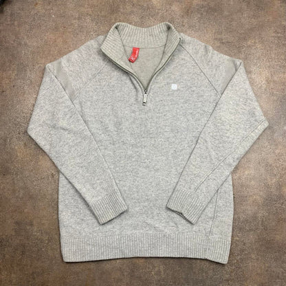 Animal 00s light grey boxy quarter zip fleece