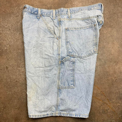 Levi's Silvertab 90s carpenter baggy pale blue denim jorts