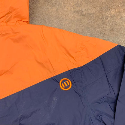 Animal 00s navy orange boxy zip jacket