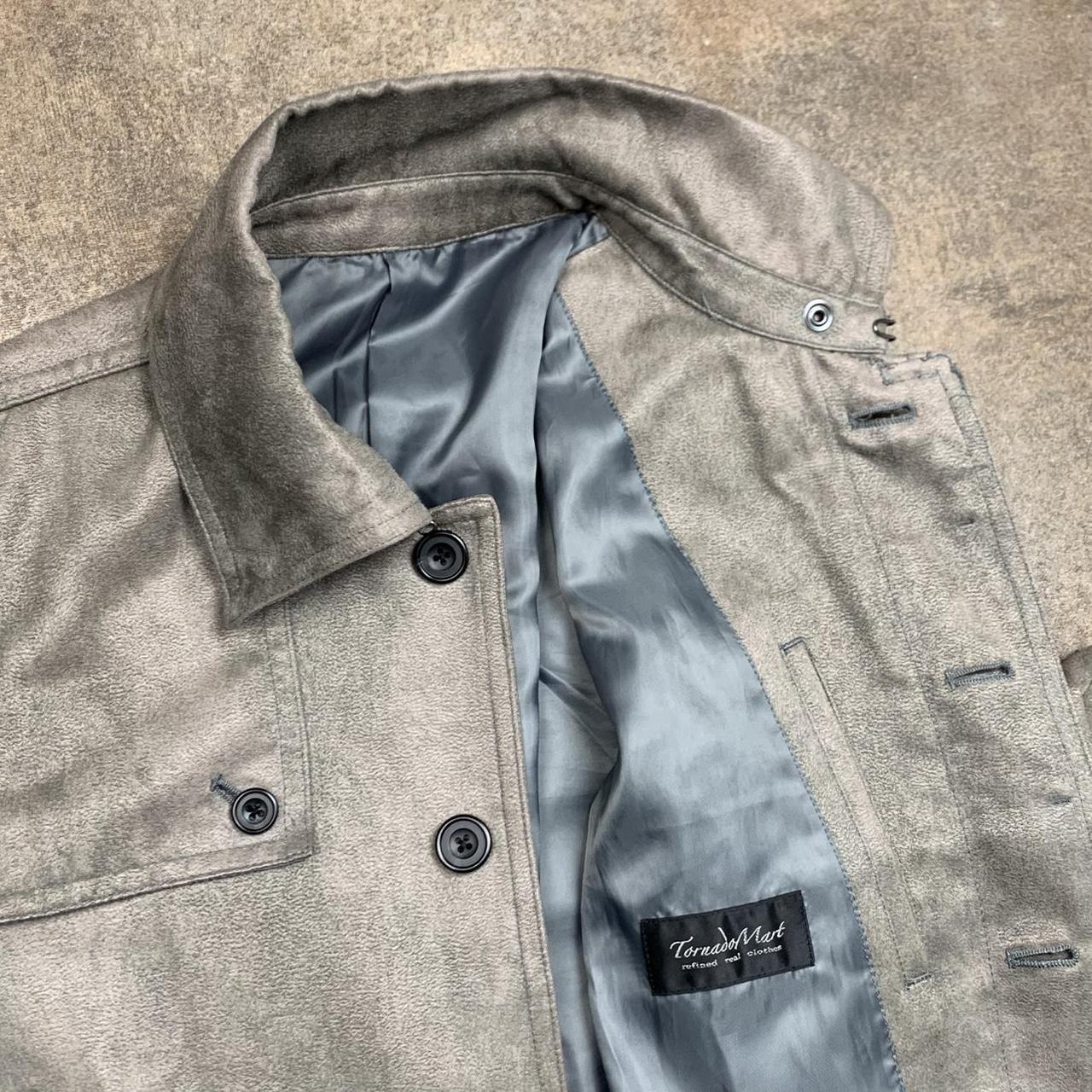 Tornado Mart 00s brushed light grey overcoat