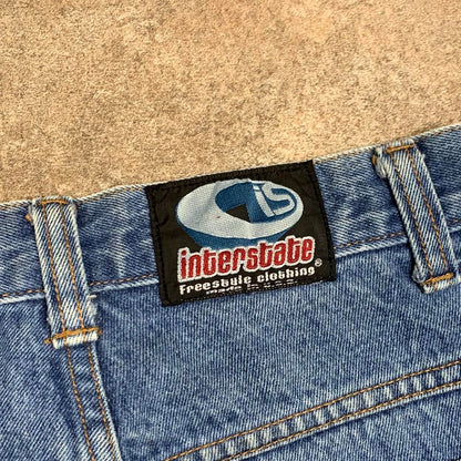 Interstate 90s baggy blue denim jeans
