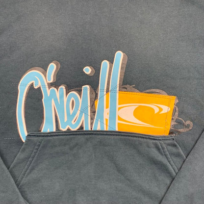 O'Neill 00s blue graphic boxy hoodie