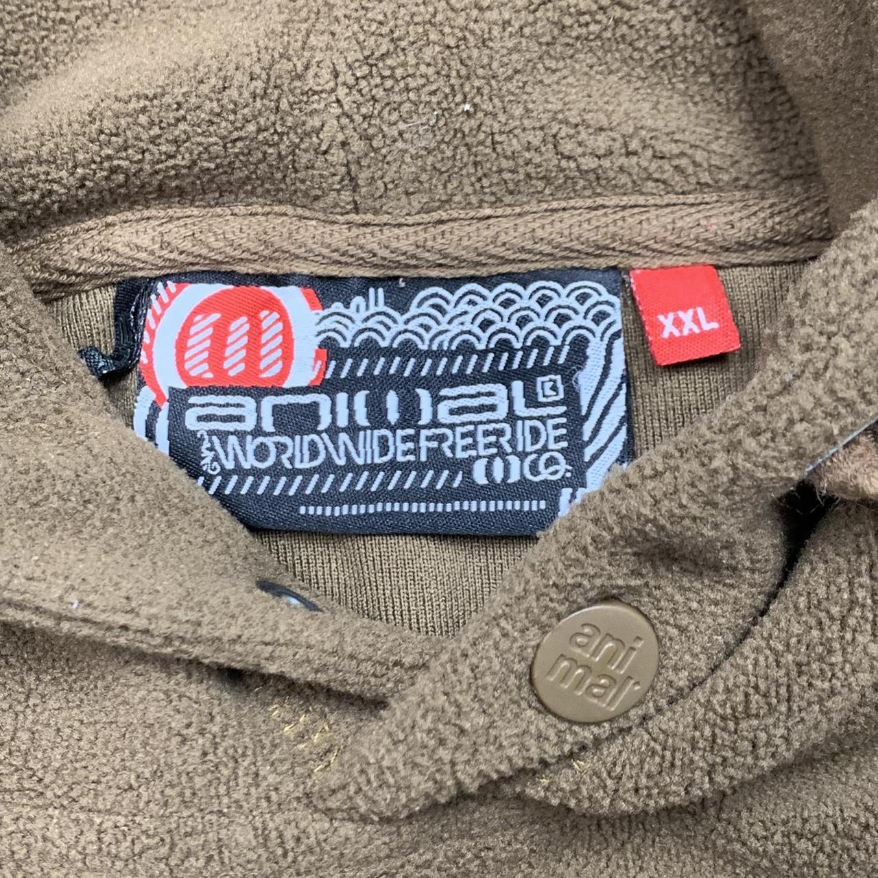 Animal 00s brown graphic baggy hoodie