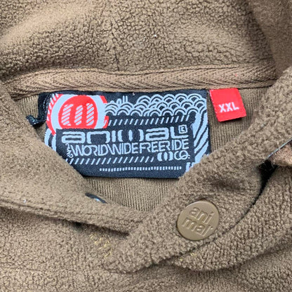 Animal 00s brown graphic baggy hoodie