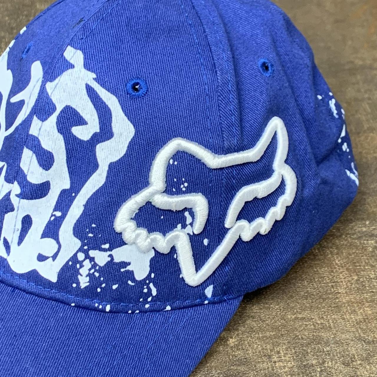 Fox Racing 00s blue white graphic cap