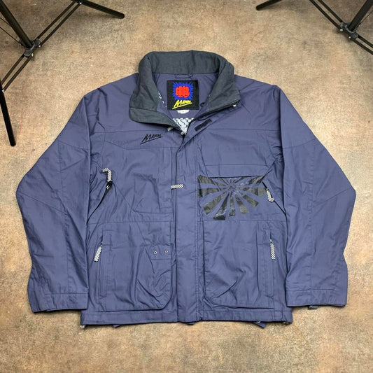 Mambo 90s navy graphic utilised ski jacket
