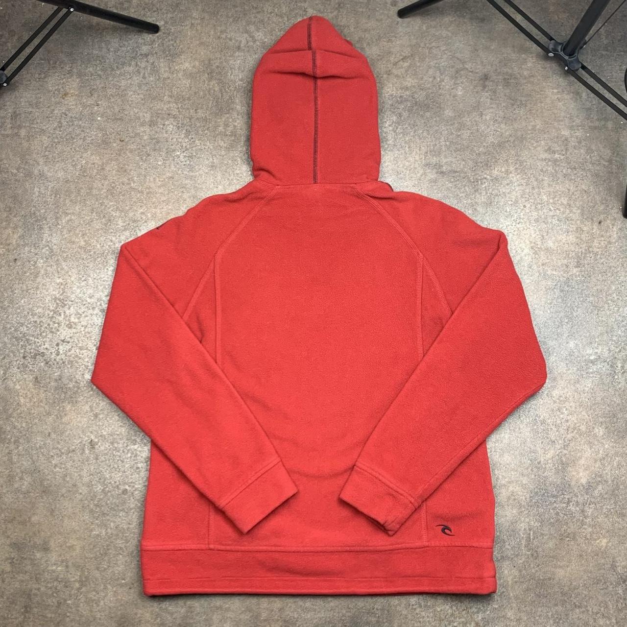 Rip Curl 00s red graphic fleece hoodie