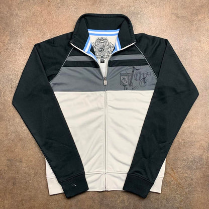 Fox Racing 00s white black coach jacket / jumper