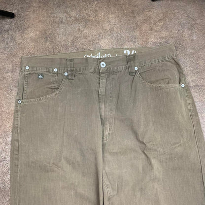 Quiksilver 00s khaki-brown baggy denim jeans