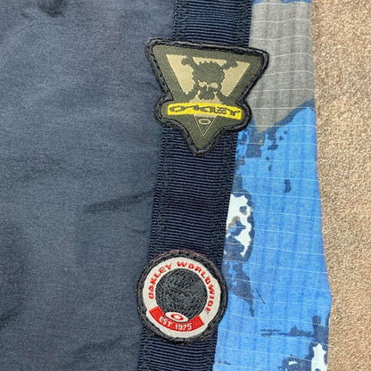 Oakley 00s navy blue camo graphic boardshorts