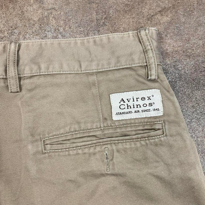 Avirex 00s beige baggy chino trousers