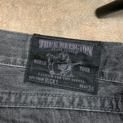 True Religion 00s black studded denim jeans
