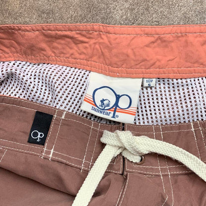 Ocean Pacific 00s brown pink baggy boardshorts