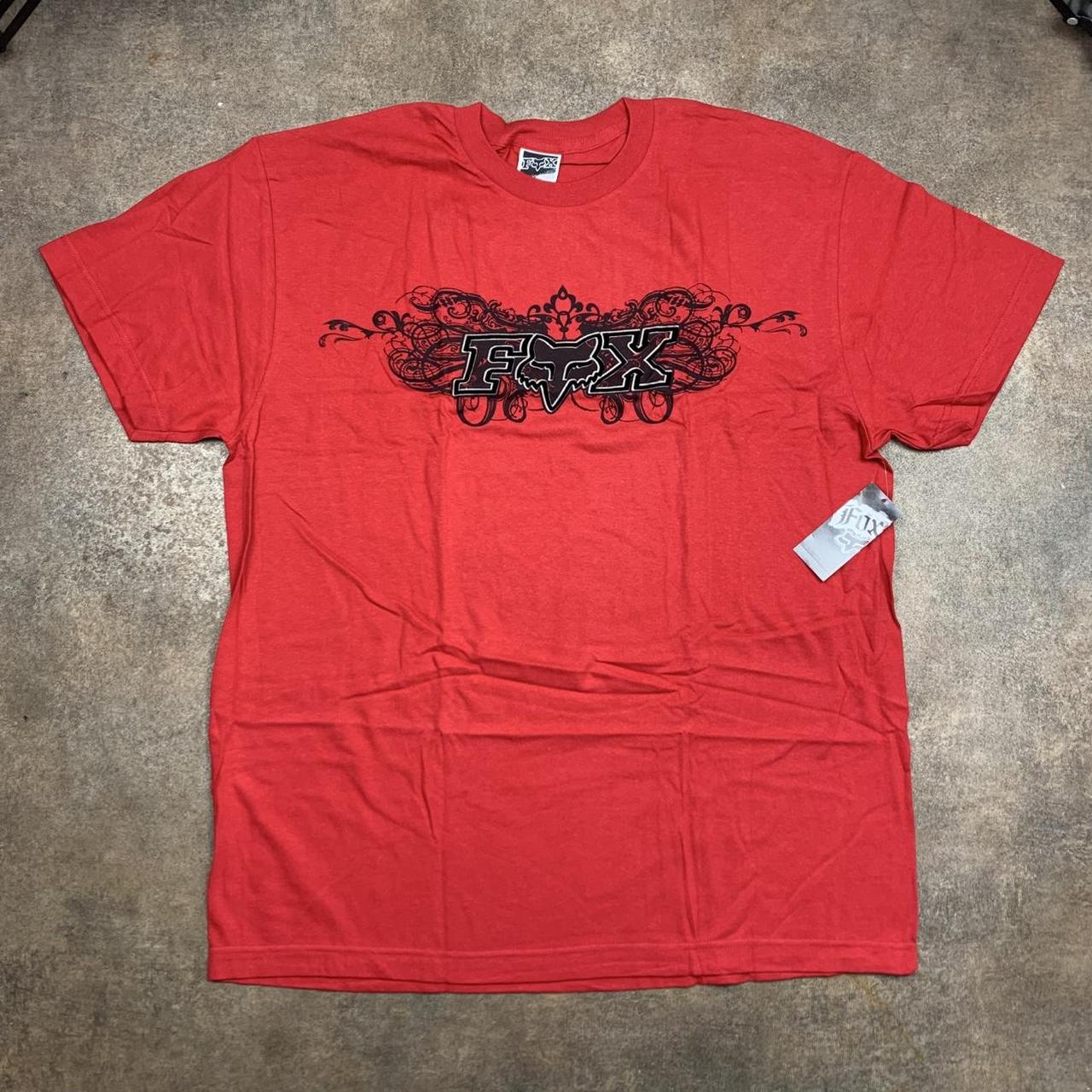 Fox Racing 00s red black graphic tee