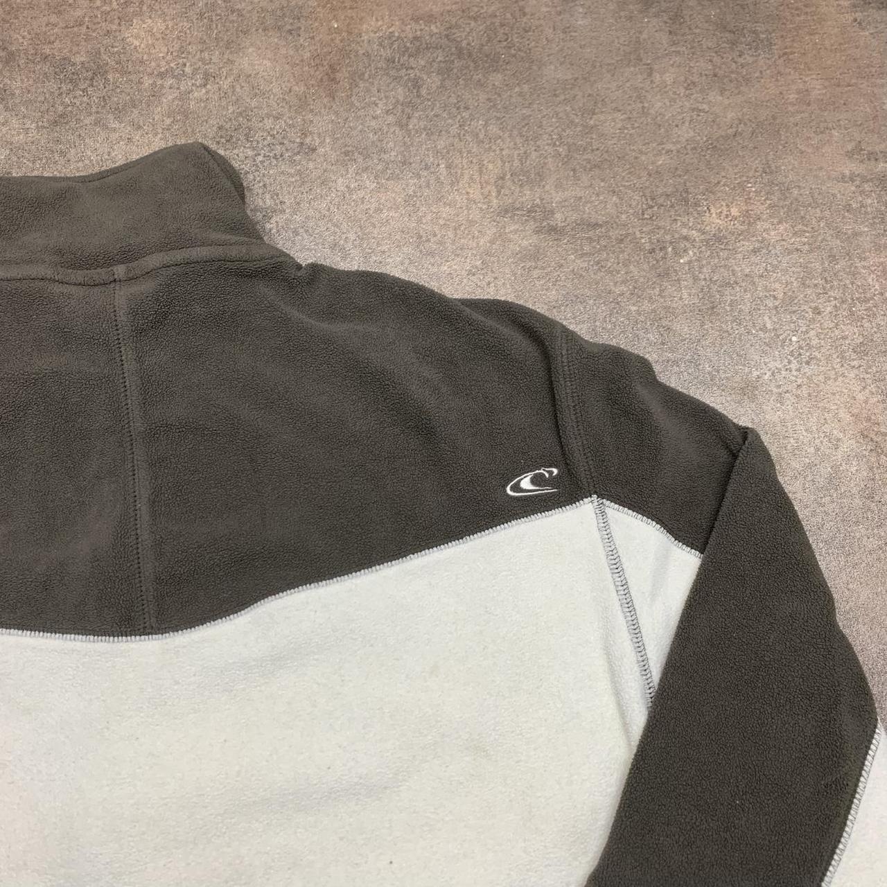 O'Neill 00s cream brown quarter zip fleece