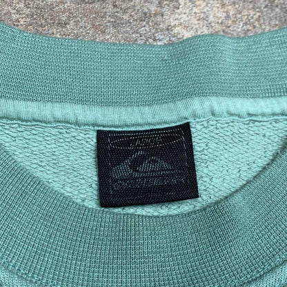 Quiksilver 90s green graphic boxy sweatshirt