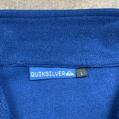 Quiksilver 90s polartec navy logo zip fleece