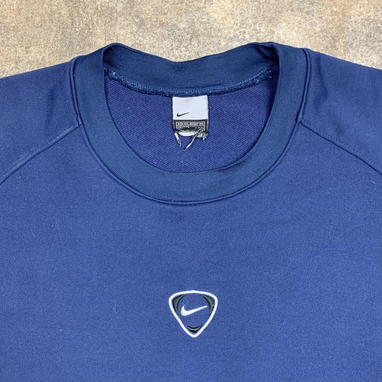 Nike 00s Shield navy white graphic sweatshirt