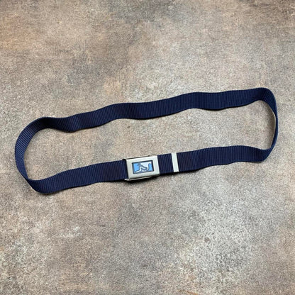 Drunknmunky 00s navy webbed buckle belt