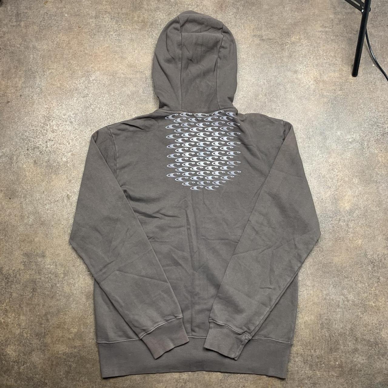 O'Neill 00s graphic brown baggy zip hoodie