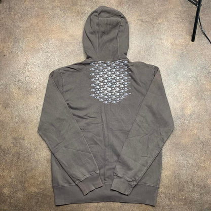 O'Neill 00s graphic brown baggy zip hoodie
