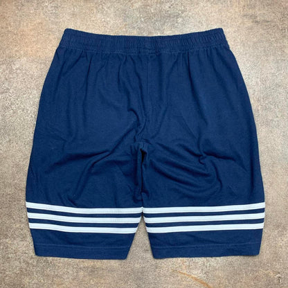 adidas 00s graphic navy white baggy shorts