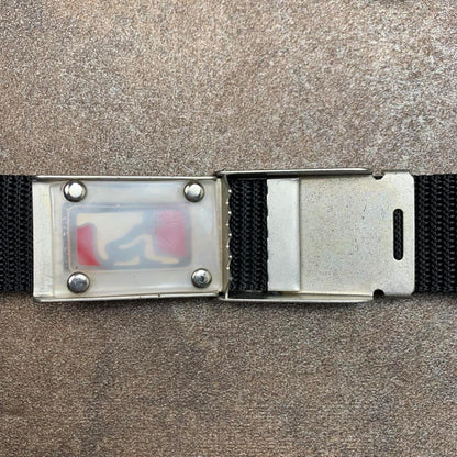 Drunknmunky 00s black webbed buckle belt