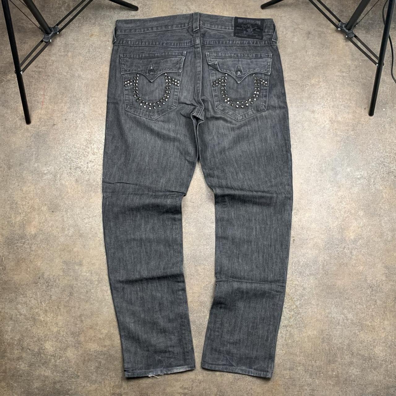 True Religion 00s black studded denim jeans