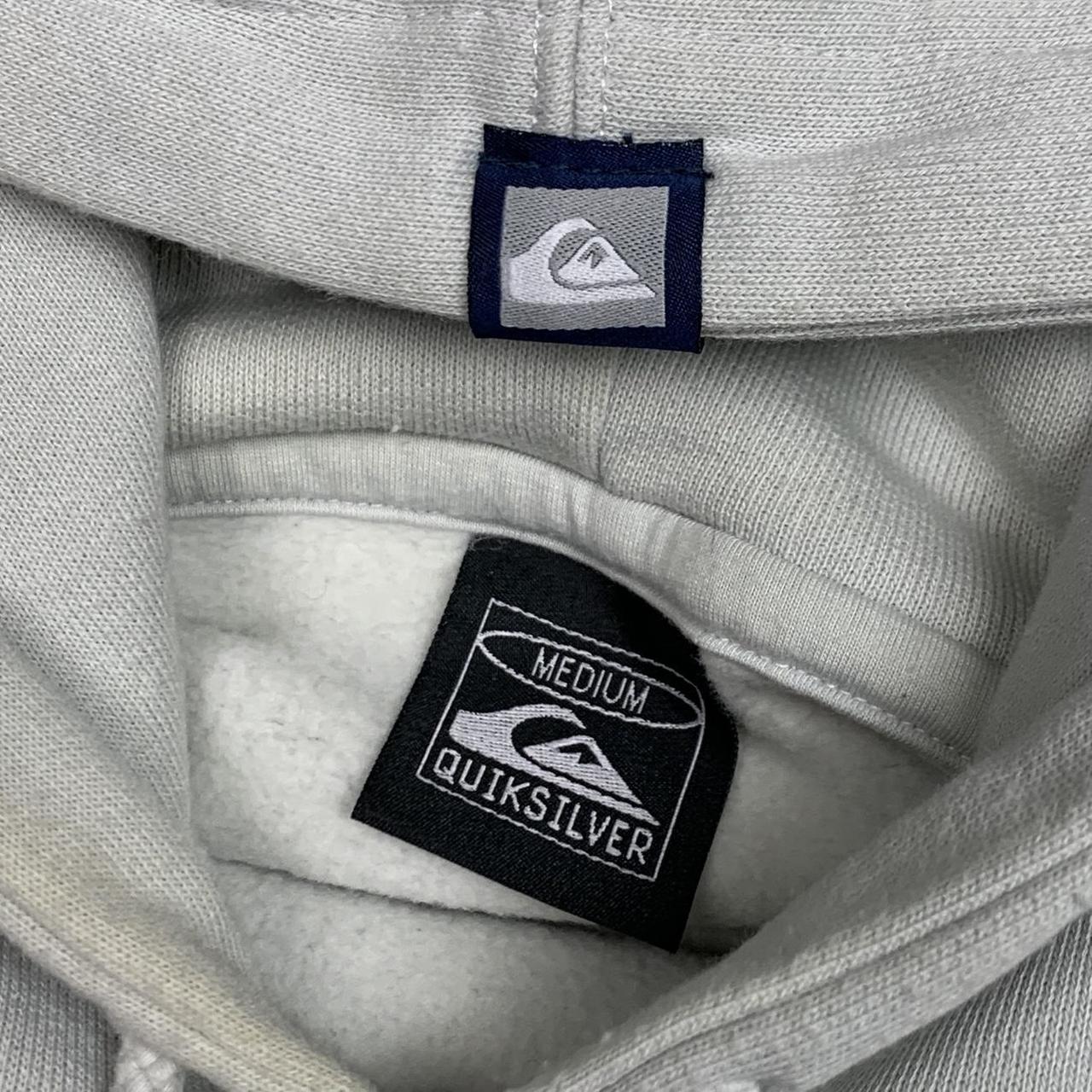 Quiksilver 90s white boxy graphic hoodie