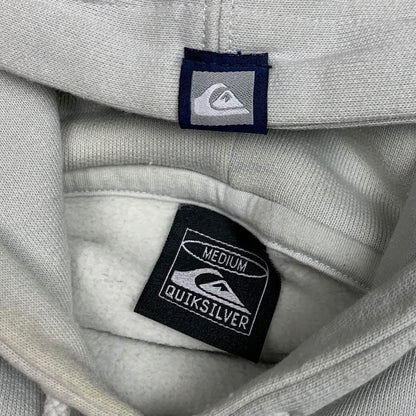 Quiksilver 90s white boxy graphic hoodie
