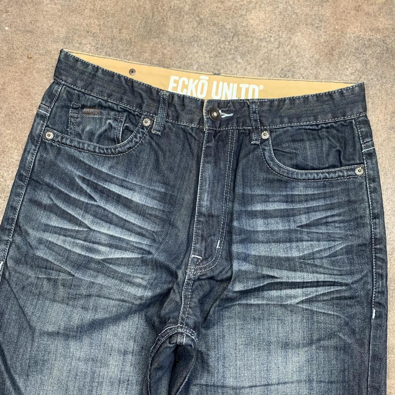 Ecko Unltd. 00s baggy navy graphic jeans