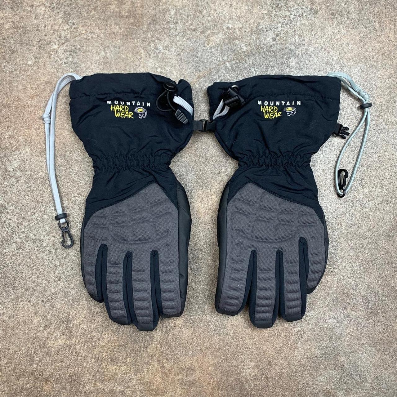 Mountain Hardwear technical black grey gloves