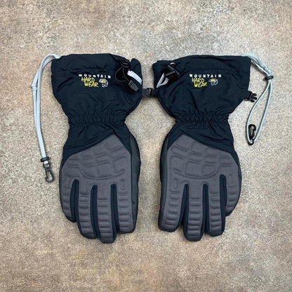 Mountain Hardwear technical black grey gloves