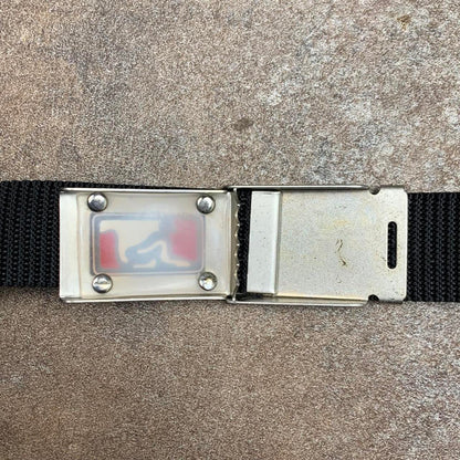 Drunknmunky 00s black webbed buckle belt