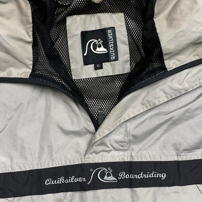Quiksilver Silver Edition 90s utilised graphic white jacket