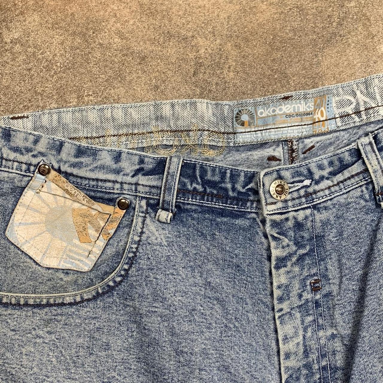 Akademiks 90s light blue baggy denim shorts