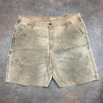 Carhartt 00s beige carpenter baggy jorts